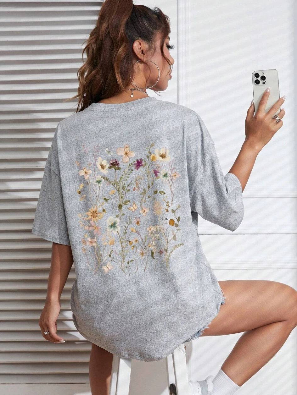 
                  
                    Beautiful flower clusters Print Cotton Women T-Shirts Casual Breathable Soft Short Sleeve Tops Loose Comfortable Street Clothes
                  
                