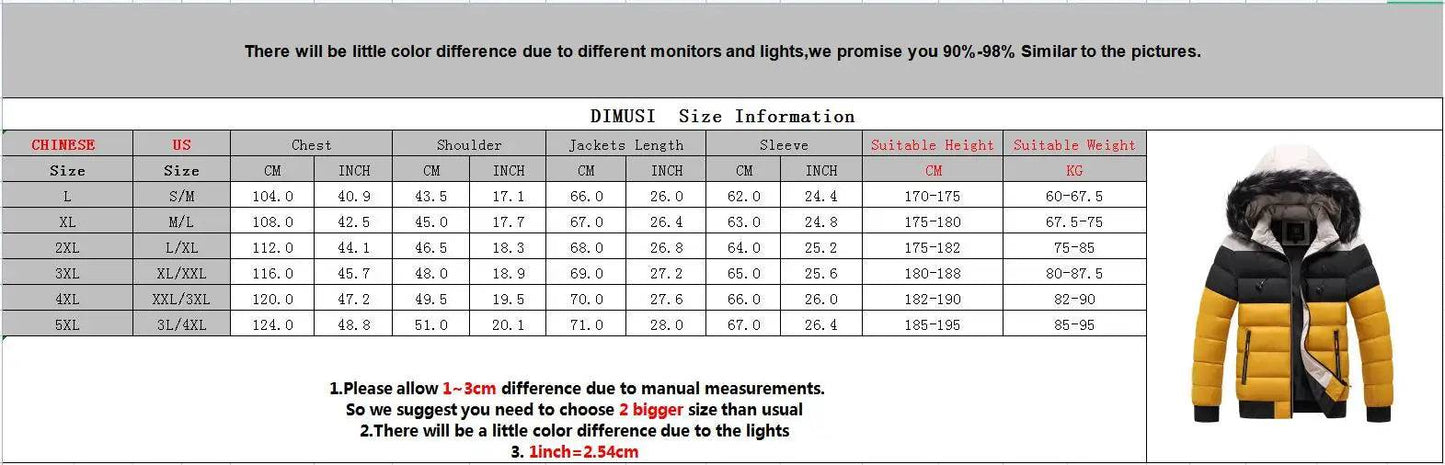 
                  
                    DIMUSI Winter Men's Thick Warm Jackets Men Fur Collar Parkas Windbreaker Hooded Coats Casual Outwear Thermal Jacket Man Clothing
                  
                