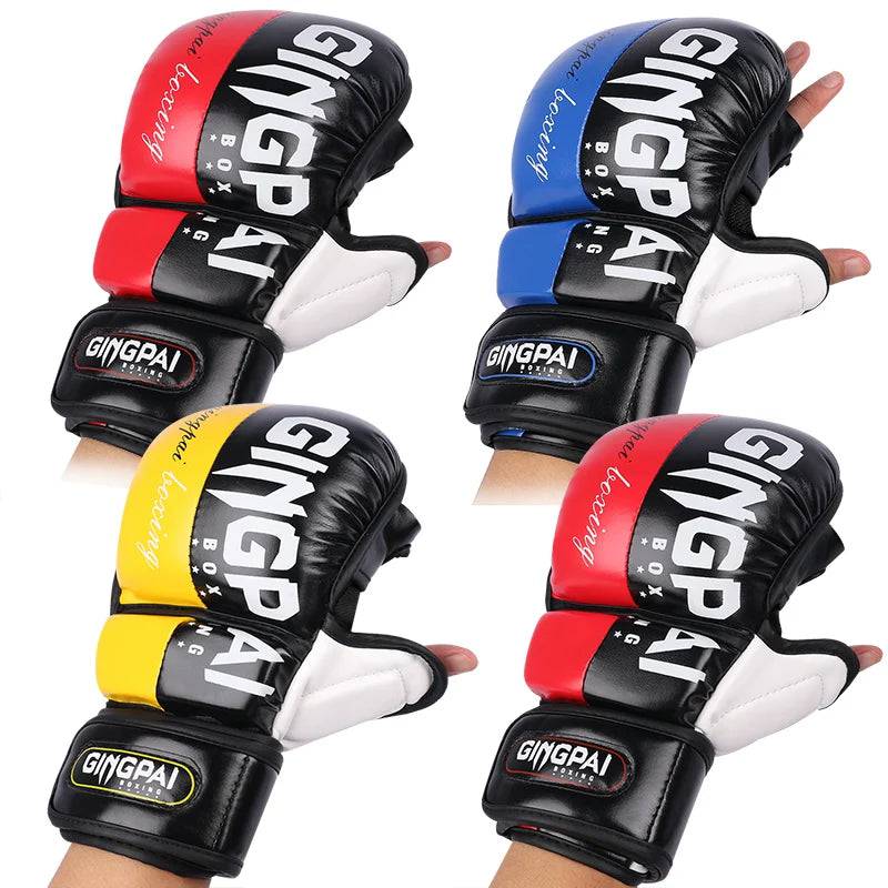 Professional MMA Half-Finger Fighting Boxing Gloves Thickened Sanda Free Fighting Mixed Martial Arts Training Gloves