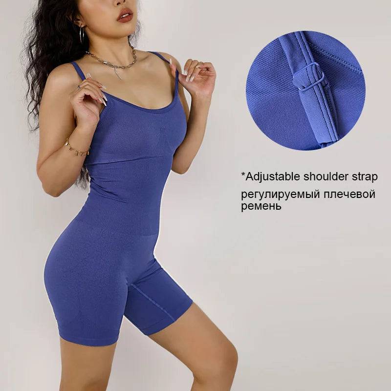 
                  
                    Seamless Jumpsuits One Piece Yoga Suit Women's Tummy Control  Bodysuit Padded Activewear Fitness Bodysuit
                  
                