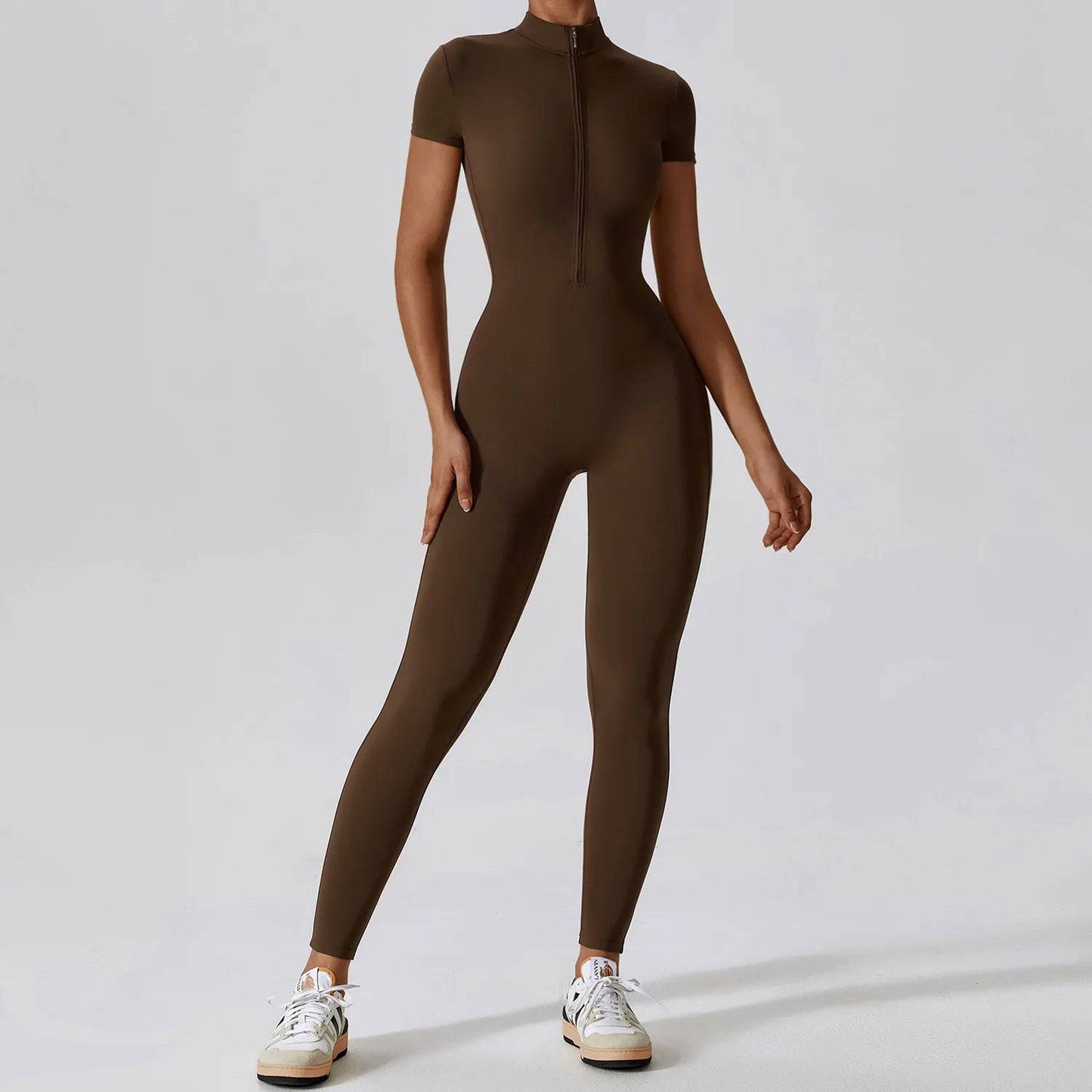 
                  
                    Yoga Set Women's Jumpsuits One-Piece Suit Zipper Short Sleeve Gym Push Up Workout Clothes Fitness Bodysuit Sportswear Tracksuit
                  
                