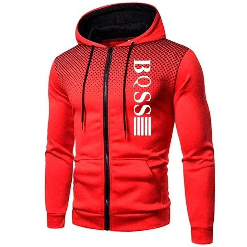 
                  
                    Mens Tracksuits Casual Sweatpants Printing Zipper Hooded Sweatshirt   fashion Versatile Coat Outdoors Jogging Sports Clothing
                  
                