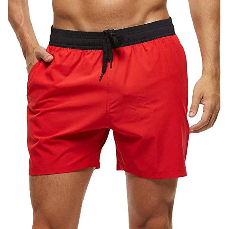 
                  
                    Elastic Closure Men's Swim Trunks Quick Dry Beach Shorts with Zipper Pockets and Mesh Lining
                  
                