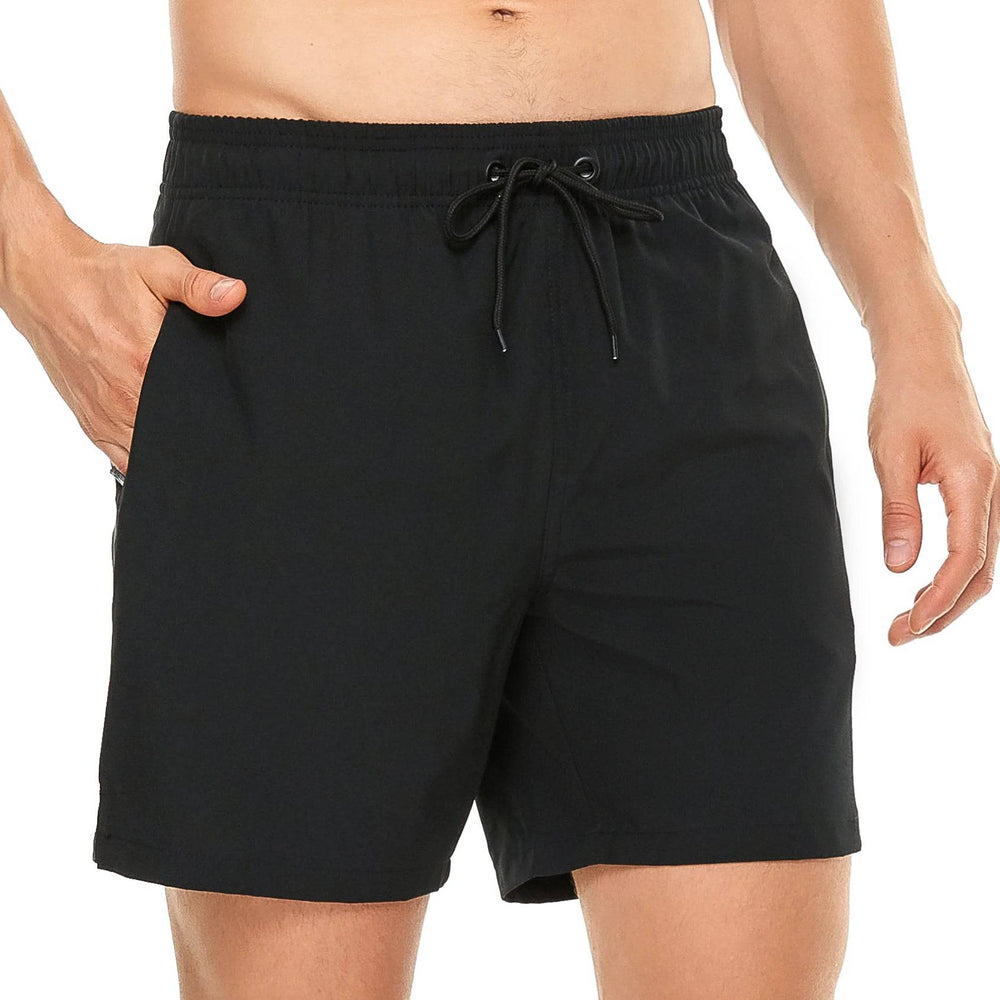 
                  
                    Elastic Closure Men's Swim Trunks Quick Dry Beach Shorts with Zipper Pockets and Mesh Lining
                  
                