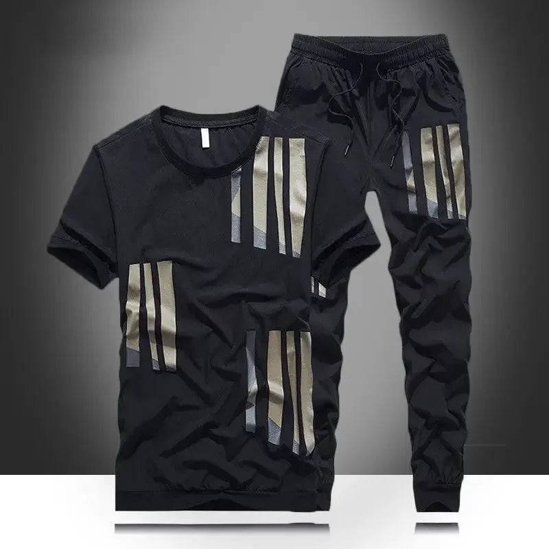 
                  
                    Men's Top Pants Sets Fashion Sports Suits Kpop Sweatpants Xl Clothing Cool No Logo Man T Shirt Polyester Slim Fit Chic Tracksuit
                  
                