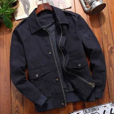 
                  
                    DIMUSI New Men's Bomber Jacket Casual Outwear Turndown Collar Cotton Coats Fashion Slim Fit Business Jackets Mens Clothing
                  
                