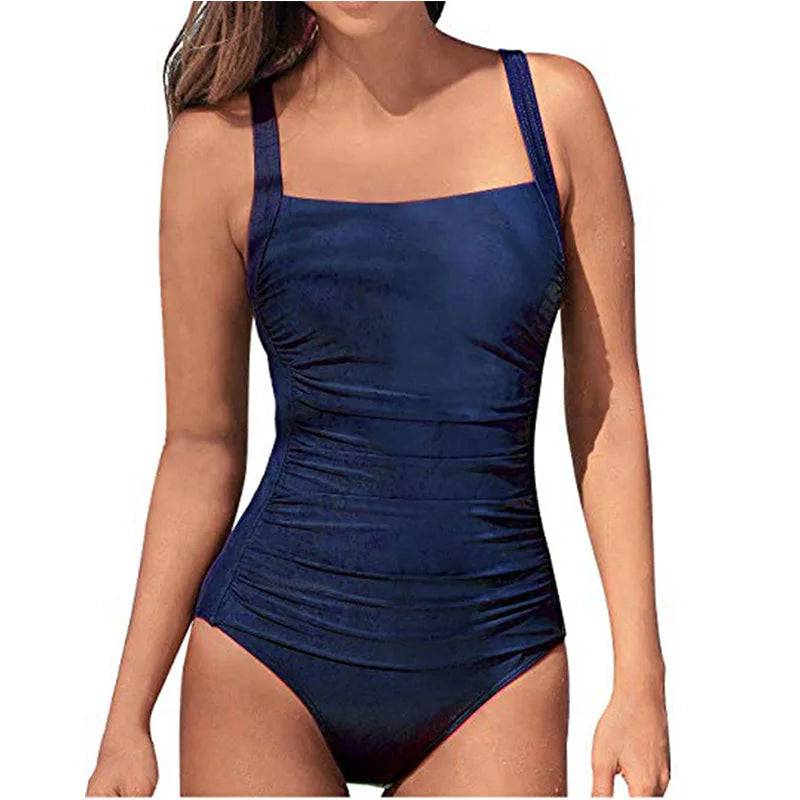 
                  
                    Sexy Plus Size Swimwear Women 2022 One Piece Swimsuit Black Retro Swimming Wear for Bathing Suits monokini maillot de bain femme
                  
                