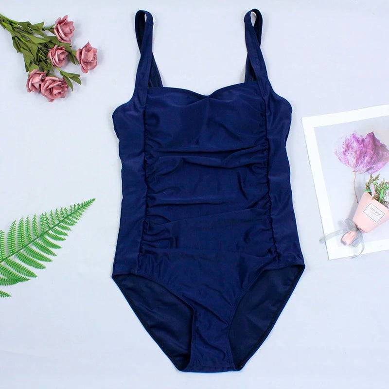 
                  
                    Sexy Plus Size Swimwear Women 2022 One Piece Swimsuit Black Retro Swimming Wear for Bathing Suits monokini maillot de bain femme
                  
                