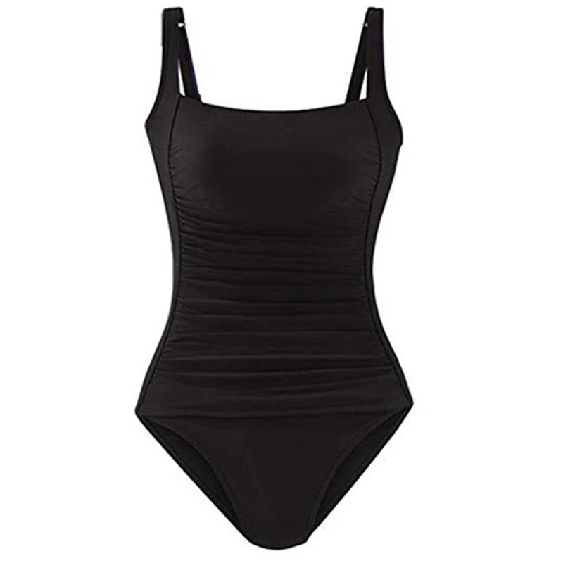 
                  
                    Sexy Plus Size Swimwear Women 2022 One Piece Swimsuit Black Retro Swimming Wear for Bathing Suits monokini maillot de bain femme
                  
                