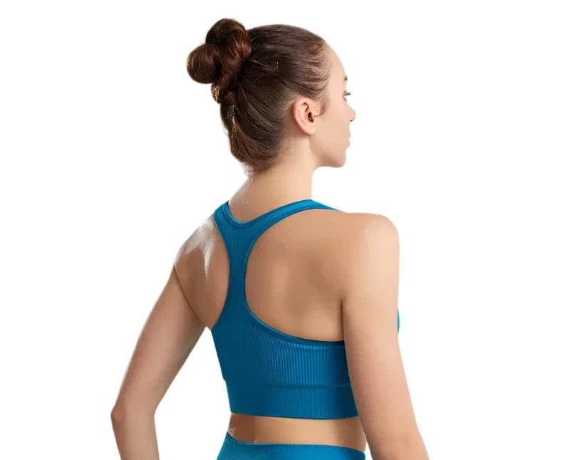 Women's Sports Top Front Zipper Push Up Bra Knitted Fitness Crop Top Sexy Yoga Running Vest Padded Workout Bras Sportswear