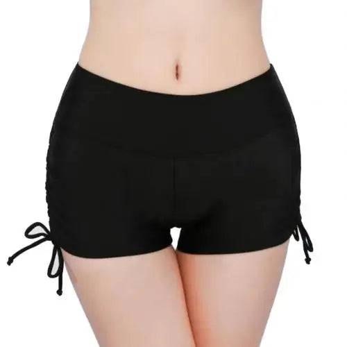 
                  
                    Summer Beach Women Solid Color Bikini Bottom Side Pleated Bandage Swim Shorts
                  
                