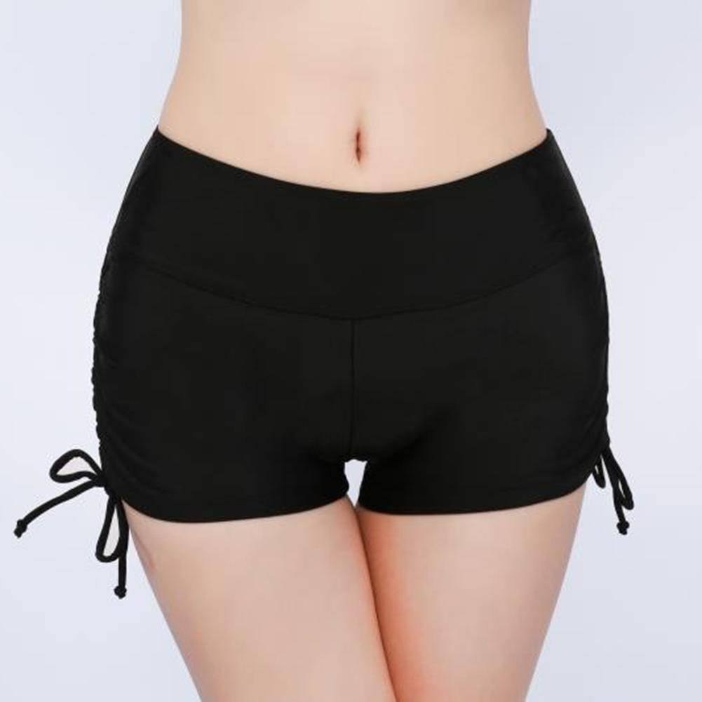 
                  
                    Summer Beach Women Solid Color Bikini Bottom Side Pleated Bandage Swim Shorts
                  
                