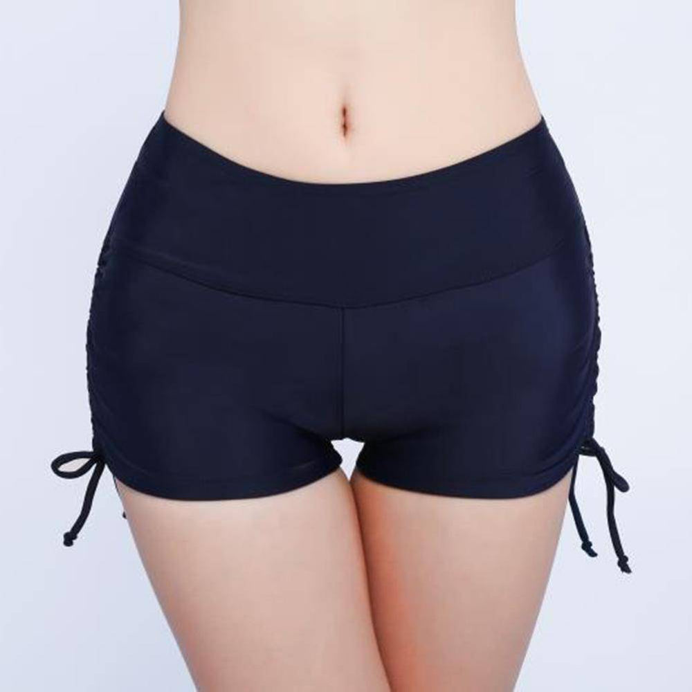 
                  
                    Summer Beach Women Solid Color Bikini Bottom Side Pleated Bandage Swim Shorts
                  
                