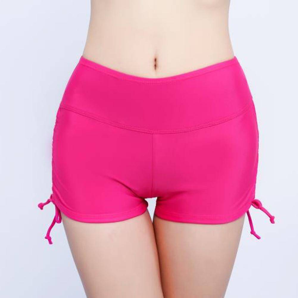 
                  
                    Summer Beach Women Solid Color Bikini Bottom Side Pleated Bandage Swim Shorts
                  
                