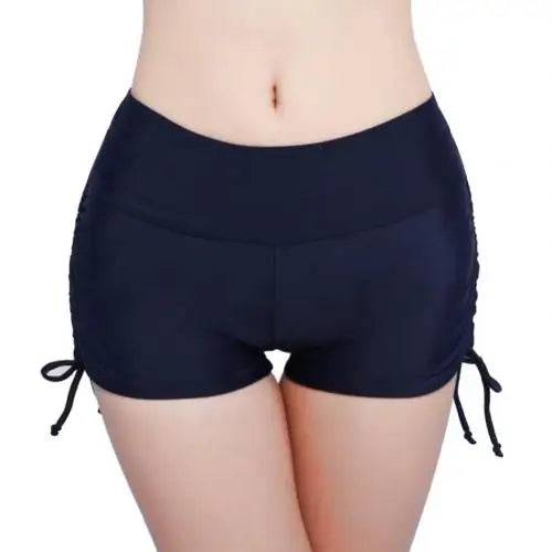 
                  
                    Summer Beach Women Solid Color Bikini Bottom Side Pleated Bandage Swim Shorts
                  
                