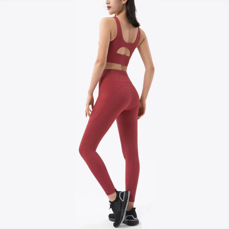 
                  
                    SOISOU New Women's Tracksuit Yoga Set Fitness Sportswear Stretch Soft Sports Suit Gym Clothes Bra Pocket Leggings Women's Suit
                  
                