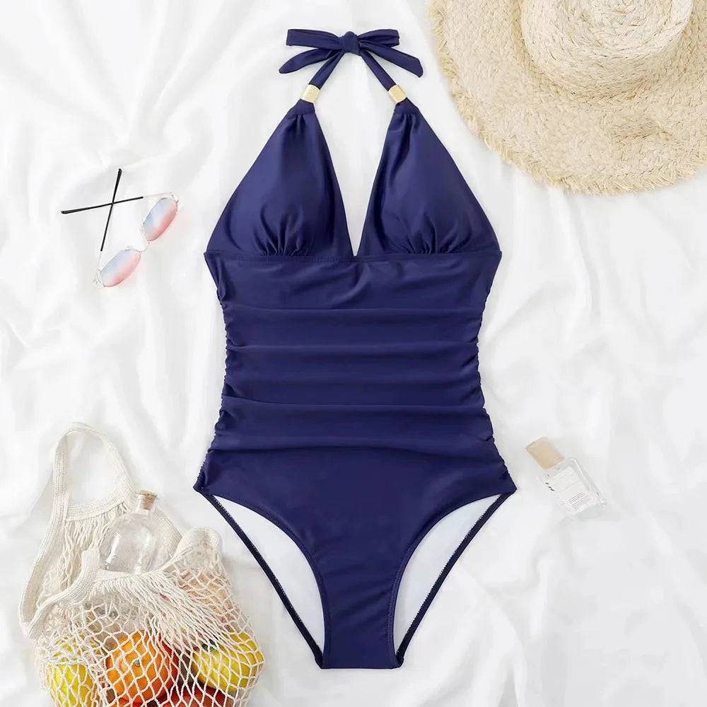 
                  
                    Swimwear 2024 New One Piece Swimsuit Women Push Up Monokini Sexy Halter Beach Surfing Swimming Bathing Suit Women Bodysuit S-XXL
                  
                