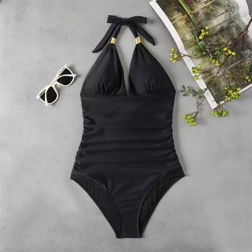 
                  
                    Swimwear 2024 New One Piece Swimsuit Women Push Up Monokini Sexy Halter Beach Surfing Swimming Bathing Suit Women Bodysuit S-XXL
                  
                