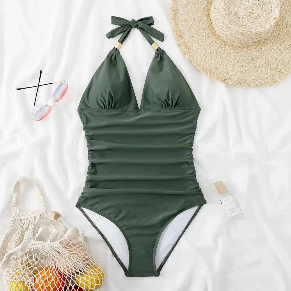 
                  
                    Swimwear 2024 New One Piece Swimsuit Women Push Up Monokini Sexy Halter Beach Surfing Swimming Bathing Suit Women Bodysuit S-XXL
                  
                