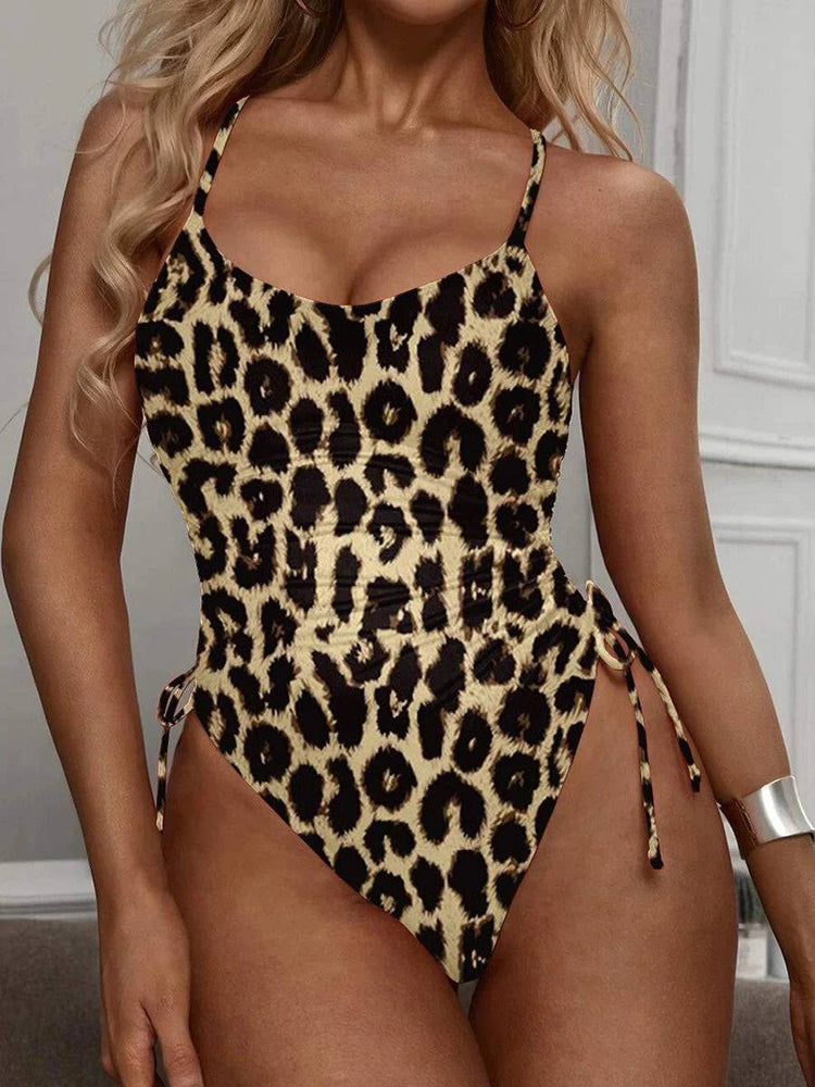 
                  
                    2023 Drawstring Swimwear Women One Piece Swimsuit Solid Plus Bathers Bathing Swim Suit Padded Beachwear Swimming Bodysuit XXL
                  
                