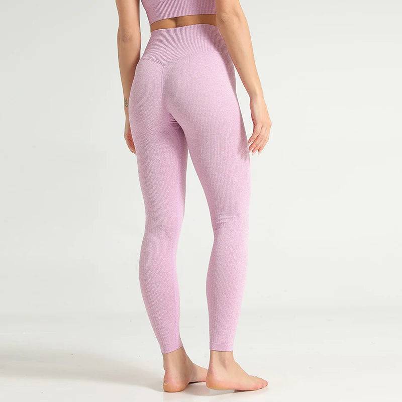 
                  
                    Seamless Women Leggings Push Up Stripe Knit Workout Leggins Casual High Waist Gym Pants Breathable Fitness Femme Tights 5 Colors
                  
                