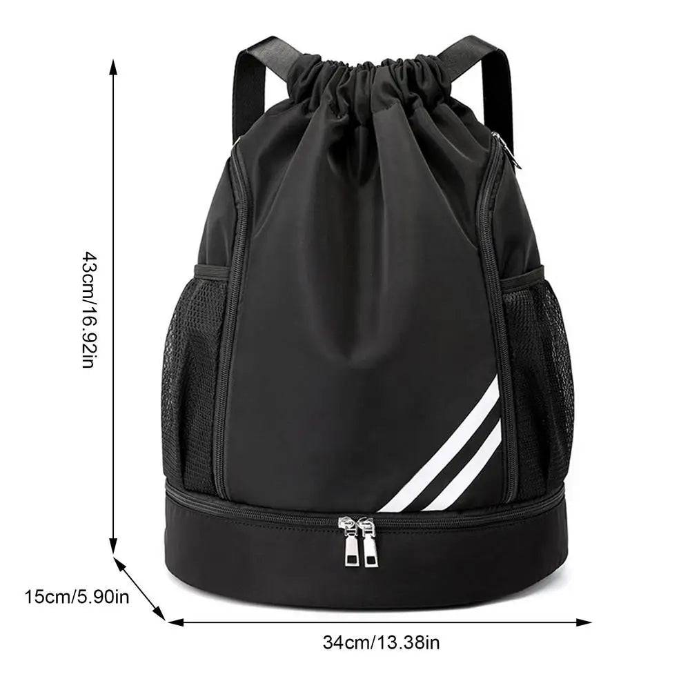 
                  
                    Drawstring Backpack Water Resistant Sports Bag String Backpack Gym Sackpack Mesh Pockets Shoe Compartment Women Men Children
                  
                