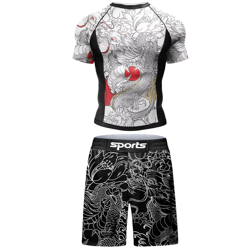 
                  
                    Men Tracksuit MMA No Gi Rashguard Jiu Jitsu T-shirt+Pants Boxing Jerseys Set BJJ Muay Thai Shorts Compression Legging Sportsuit
                  
                