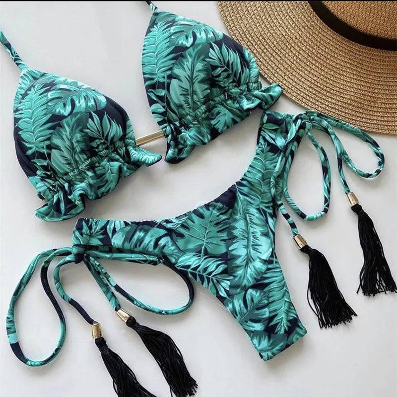 
                  
                    RUOTONGSEPT 2022 New Sport Swimwear Female Push Up Bikinis Sexy Bandage Women Swimsuit Print Two-Piece Bathing Suit Beach Wear
                  
                