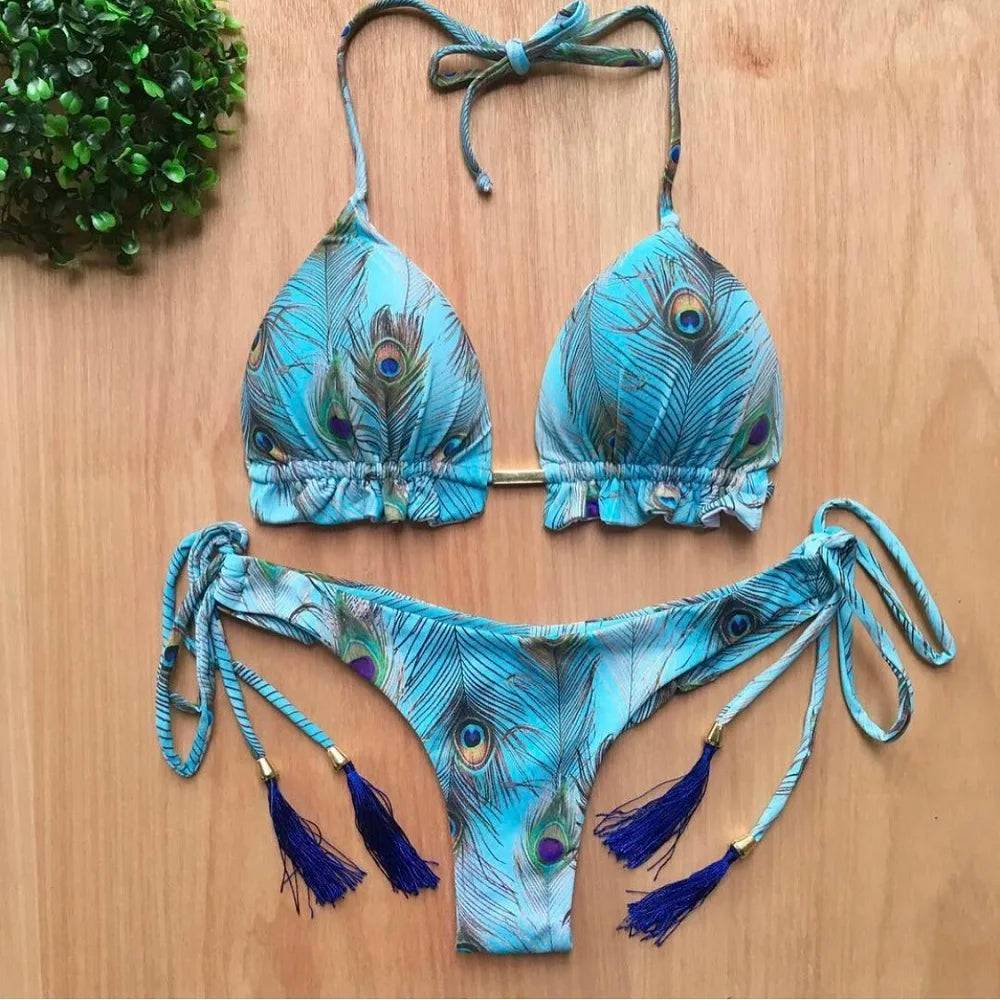 
                  
                    RUOTONGSEPT 2022 New Sport Swimwear Female Push Up Bikinis Sexy Bandage Women Swimsuit Print Two-Piece Bathing Suit Beach Wear
                  
                