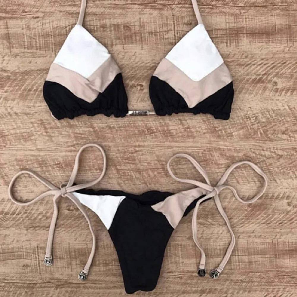 
                  
                    2023 Sexy Bikini Multicolor Swimsuit Women Swimwear Push Up Ribbed Bikini Set Brazilian Bathing Suit Beach Wear Bather Biquini
                  
                