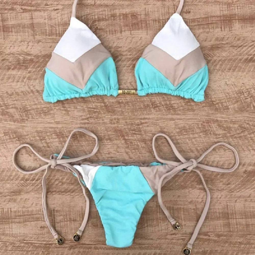 
                  
                    2023 Sexy Bikini Multicolor Swimsuit Women Swimwear Push Up Ribbed Bikini Set Brazilian Bathing Suit Beach Wear Bather Biquini
                  
                