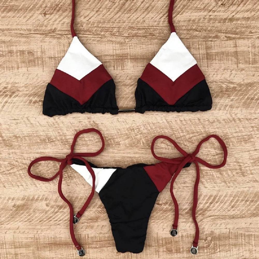 
                  
                    2023 Sexy Bikini Multicolor Swimsuit Women Swimwear Push Up Ribbed Bikini Set Brazilian Bathing Suit Beach Wear Bather Biquini
                  
                