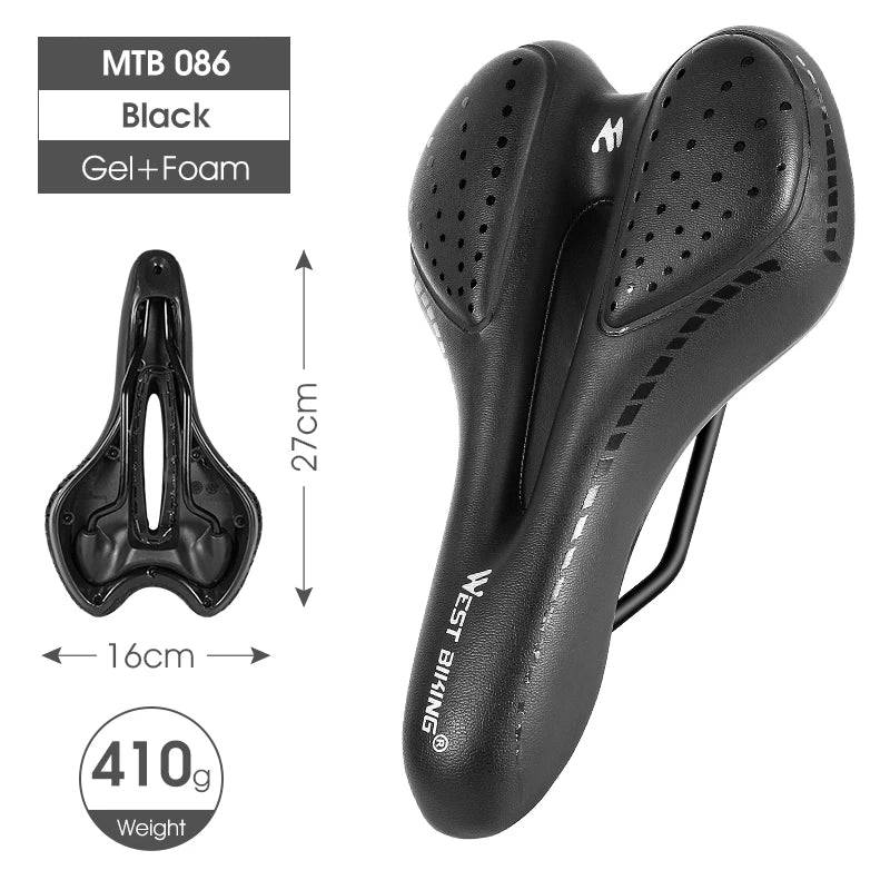 
                  
                    WEST BIKING Comfortable Gel Bicycle Saddle Ergonomic MTB Mountain Road Bike Seat Non-Slip Shock Absorbing Soft Cycling Cushion
                  
                