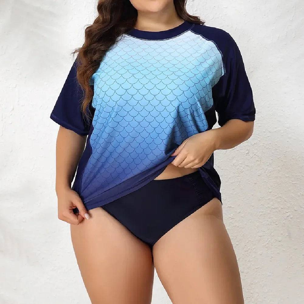 
                  
                    Attraco Swimsuit Swimwear Rash Guard Women Short Sleeve Retro Floral Print Shirt Womens Plus Size UPF50+ Rash Guard Beach Wear
                  
                