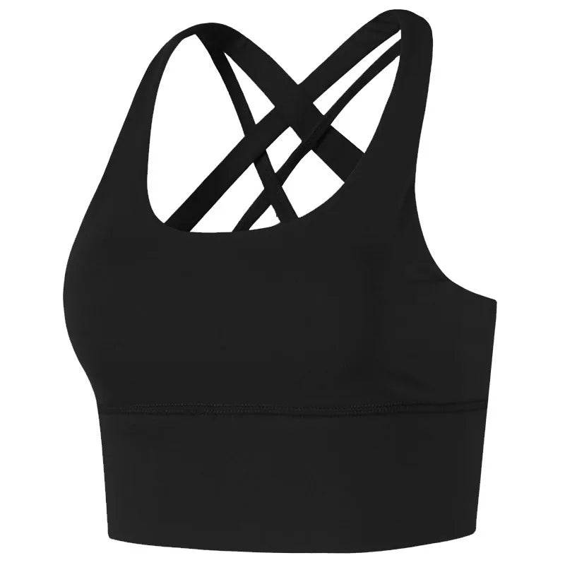 
                  
                    Plus Size Women Sports Bras Crop Top Yoga Vest Wire Free Cross Back Strap Shockproof Gym Fitness Athletic Brassiere
                  
                