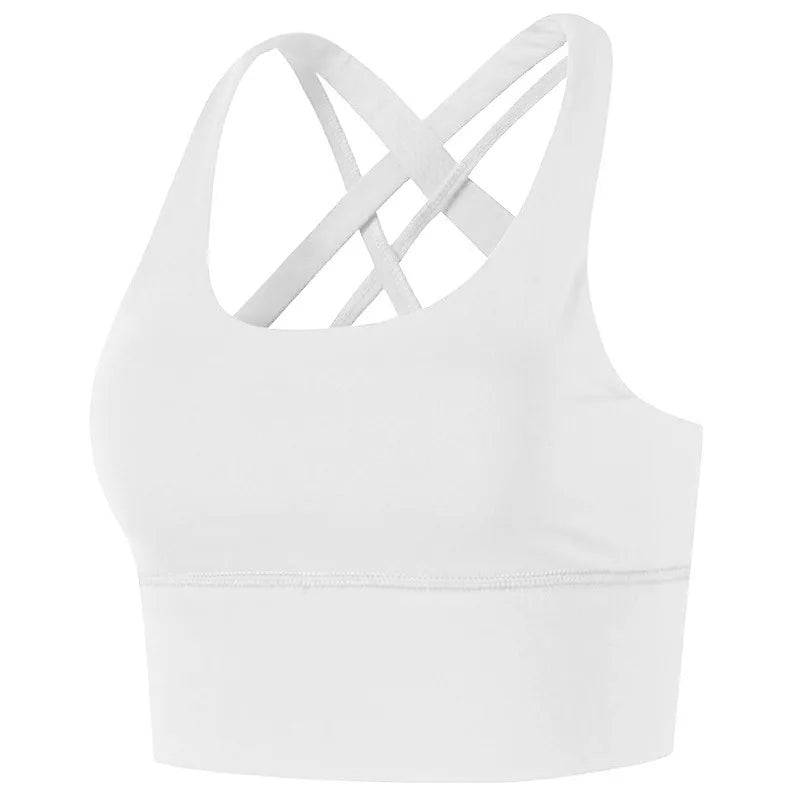 
                  
                    Plus Size Women Sports Bras Crop Top Yoga Vest Wire Free Cross Back Strap Shockproof Gym Fitness Athletic Brassiere
                  
                