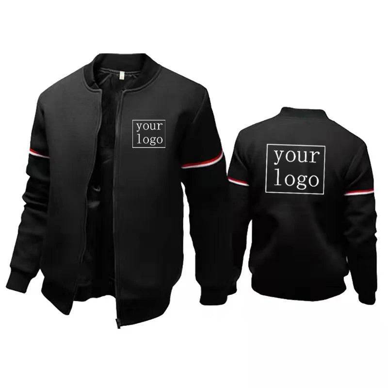 Your OWN Design Brand Logo/Picture Custom DIY Men's Jacket Fashion Sports Zipper Coat Tracksuit Outdoor Clothes Custom Outwear