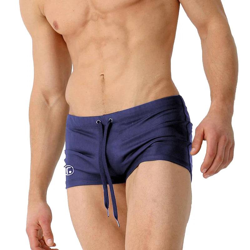 Sexy Mens Surf Briefs Summer Beach Low Rise Swimwear Nylon Fashion Male Quick Dry Swimming Trunks Elastic Plus Size Swimsuit