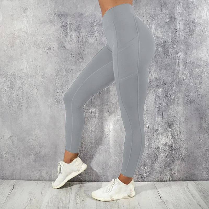 
                  
                    Women Gym Yoga Pants High Waist Lifting Push Up Tight Cycling Yoga Sports Leggings + Phone Pocket Jogging Running Fitness Pant
                  
                