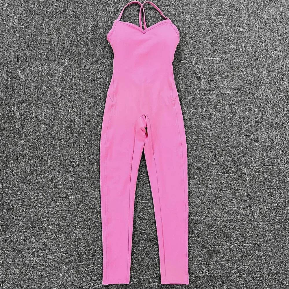 
                  
                    Women Athleisure Fitness Bodysuit Backless One Piece Yoga Jumpsuit Sports Gym Workout Clothes for Women Tights Active Wear
                  
                