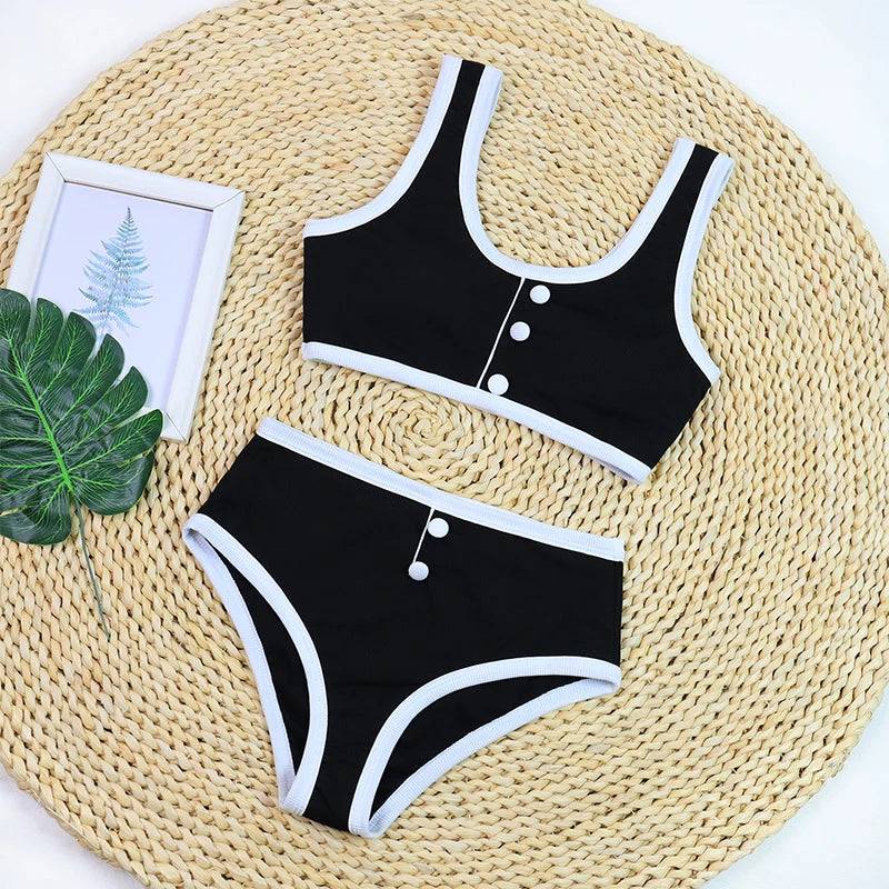 
                  
                    Woman Swimwear 2024 High Waist Bikinis Shorts Swimsuit Women Ribbed Two-piece Bathing Suits Summer Bikinis Set Swim Suits Green
                  
                