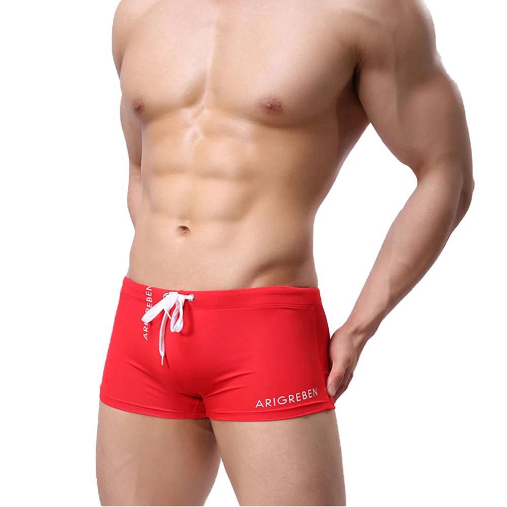 
                  
                    Men Swim Brief, Sexy Square Leg Athletic Swimming Trunks Breathable Board Surfing Shorts mens designer swim shorts luxury
                  
                