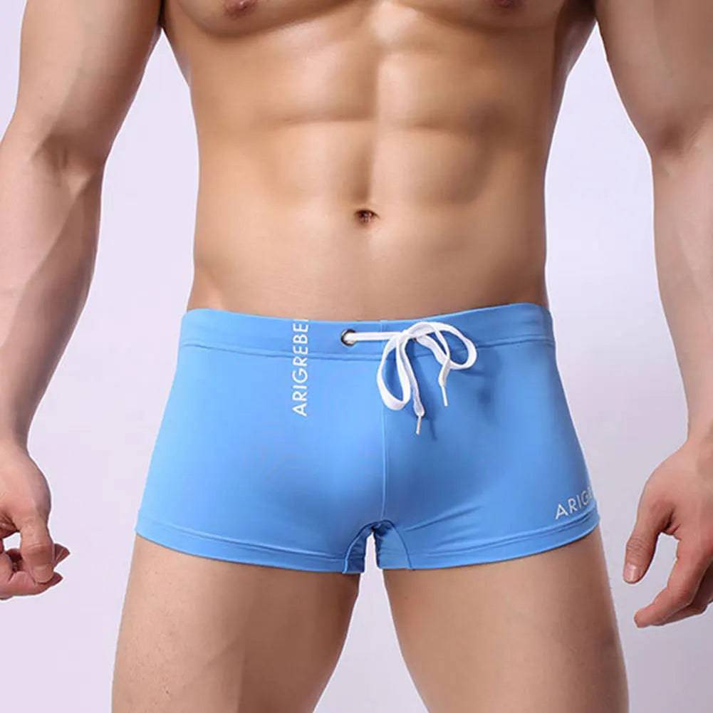 
                  
                    Men Swim Brief, Sexy Square Leg Athletic Swimming Trunks Breathable Board Surfing Shorts mens designer swim shorts luxury
                  
                