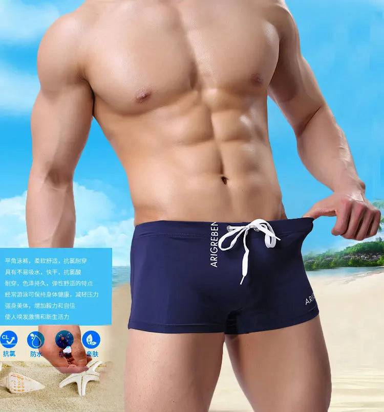 
                  
                    Men Swim Brief, Sexy Square Leg Athletic Swimming Trunks Breathable Board Surfing Shorts mens designer swim shorts luxury
                  
                