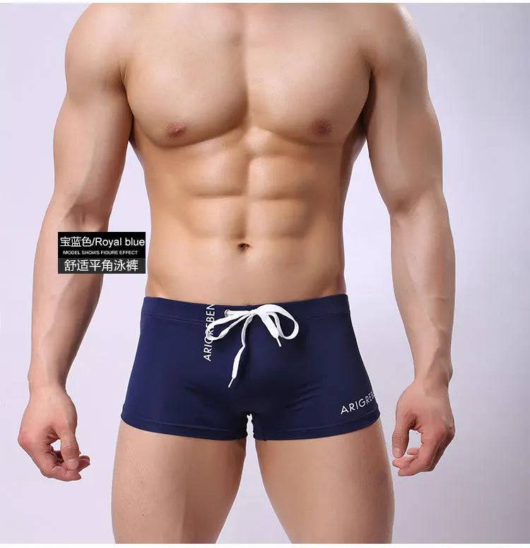 
                  
                    Men Swim Brief, Sexy Square Leg Athletic Swimming Trunks Breathable Board Surfing Shorts mens designer swim shorts luxury
                  
                