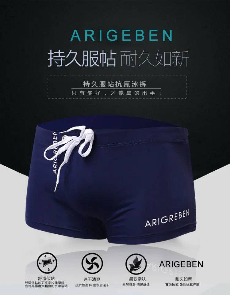 
                  
                    Men Swim Brief, Sexy Square Leg Athletic Swimming Trunks Breathable Board Surfing Shorts mens designer swim shorts luxury
                  
                