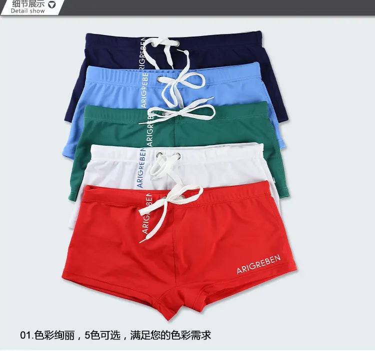 
                  
                    Men Swim Brief, Sexy Square Leg Athletic Swimming Trunks Breathable Board Surfing Shorts mens designer swim shorts luxury
                  
                