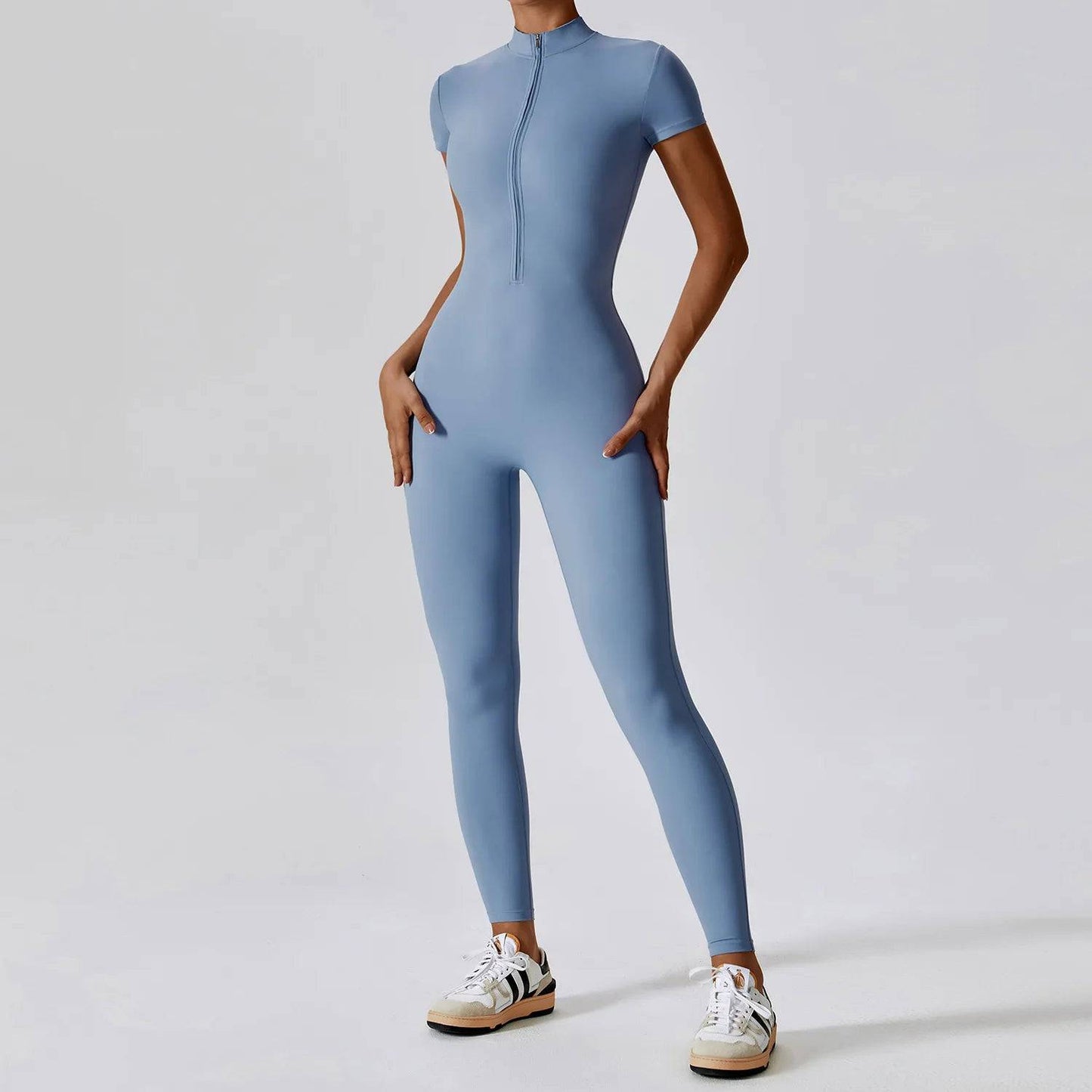 
                  
                    Women Sportswear Zipper Rompers Sports Jumpsuit Woman Fitness Overalls Workout Yoga Set Female Gym Short Sleeve One-Piece Suit
                  
                