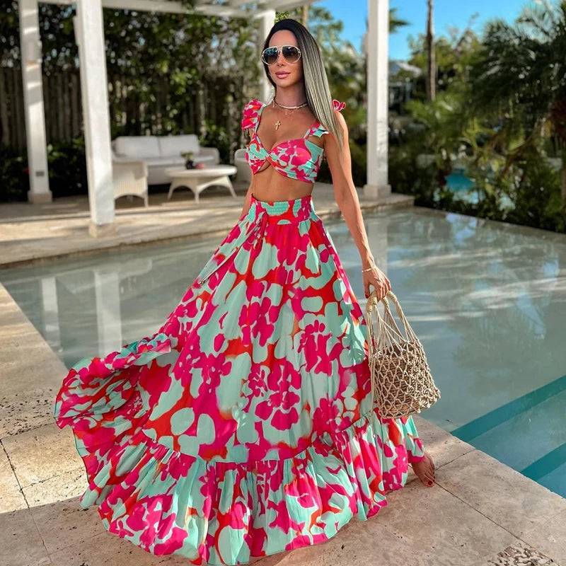 
                  
                    2024 Printed One Piece Swimsuit and Skirt Swimwear and Cover up Bikini set Clearance Flaxmaker Wholesale
                  
                