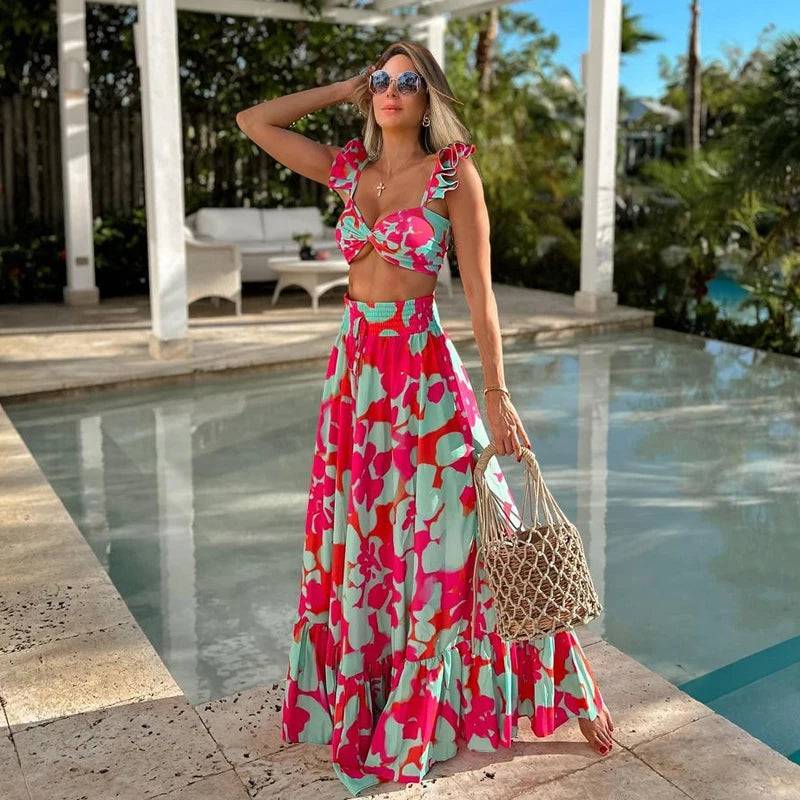 
                  
                    2024 Printed One Piece Swimsuit and Skirt Swimwear and Cover up Bikini set Clearance Flaxmaker Wholesale
                  
                